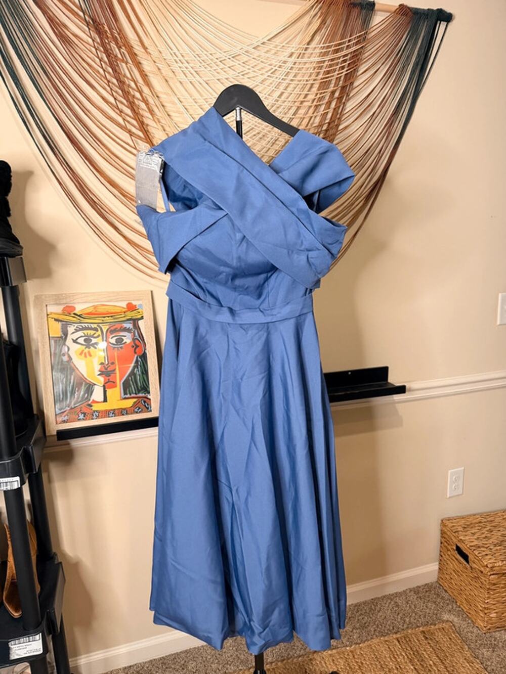 Missacc blue strapless formal dress NWT S